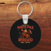 Annual North Le Rodeo Dec 25th Santa Design  Sleutelhanger (Voorkant)