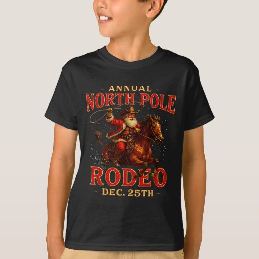 Annual North Le Rodeo Dec 25th Santa Design  T-shirt (Voorkant)