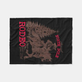 Annual North Le Rodeo Santa Western Cowboy Christm Fleece Deken (Voorkant (Horizontaal))