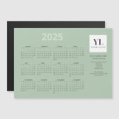 Annuel 2025 Calendrier Business Logo Carte magnéti (Devant / Derrière)