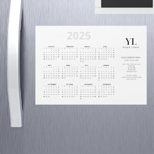 Annuel 2025 Calendrier Business Logo Carte magnéti