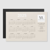 Annuel 2025 Calendrier Business Logo Carte magnéti (Devant / Derrière)