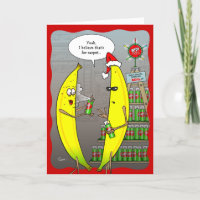 Cartes de Noël drôles de banane pour les fêtes de 
