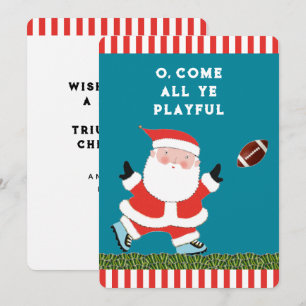 Annuelles Cartes de Noël drôles de football pour les fêtes