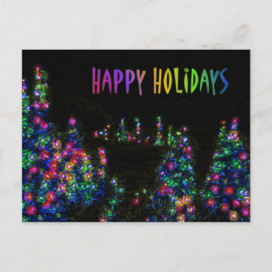 Annuelles Cartes de vœux illuminées d'arbre pour les Fêtes