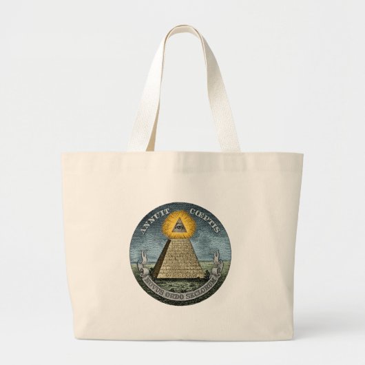 Annuit Coeptis - het Alziende Oog Grote Tote Bag (Voorkant)