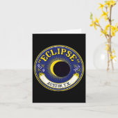 Annular Solar Eclipse Austin Texas Familie Reizen Kaart (Gele Bloem)