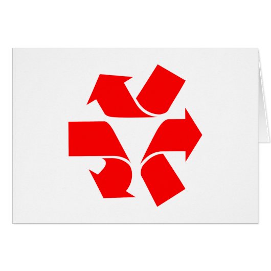 Annuler le recyclage de la carte de voeux de symbo (Devant horizontal)