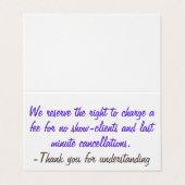 Annuleringsbeleid Visitekaartjes (Buitenkant ongevouwen)