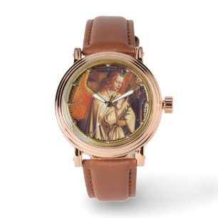 ANNUNCATIE ANGEL , ROZE AMETHIST PARELTJES HORLOGE