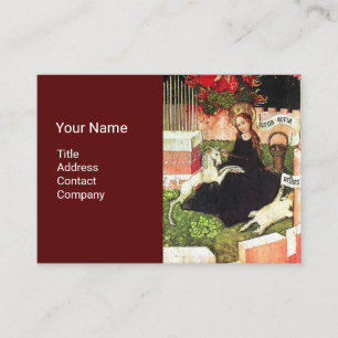 ANNUNCIATIE ALS DE MYSTISCHE HOEVEELHEID UNICORN VISITEKAARTJE