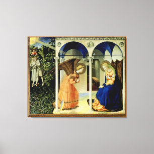Annunciatie van Fra Angelico Canvas Afdruk