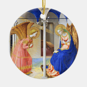 ANNUNCIATIE VAN Fra Beato Angelico Kerstblauw Keramisch Ornament