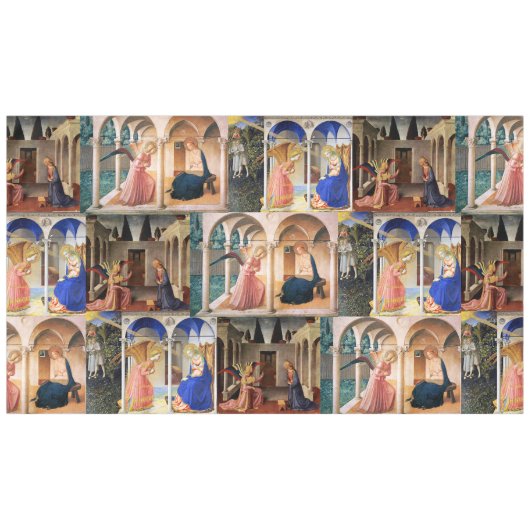 ANNUNCIATIE VAN Fra Beato Angelico Kerstmis Tafelkleed (Voorkant (Horizontaal))