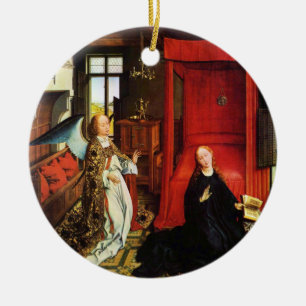 ANNUNCIATION ANGEL Archangel Gabriel en Virgin Keramisch Ornament