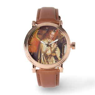 ANNUNCIATION ANGEL, ARCHANGEL GABRIEL PINK PARELTJ HORLOGE