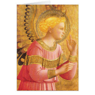 ANNUNCIATION ANGEL IN GOLD PINK Kerstmis