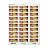 ANNUNCIATION ANGEL IN GOUD EN ROZE MONOGRAM ETIKET (Full Sheet)