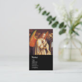 ANNUNCIATION ANGEL MONOGRAM, Blauwe Saffier Edelst Visitekaartje (Staand voorkant)