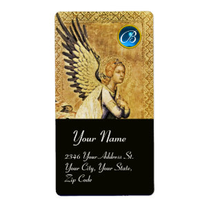 ANNUNCIATION ANGEL MONOGRAM, Blue Sapphire, Black Etiket