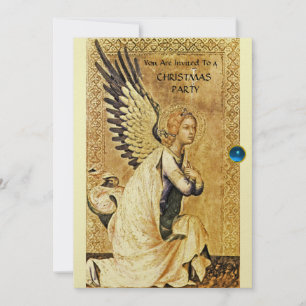 ANNUNCIATION ANGEL MONOGRAM, Blue Sapphire, Gold Kaart