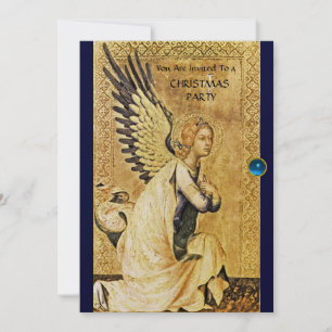 ANNUNCIATION ANGEL MONOGRAM, Blue Sapphire, Gold Kaart