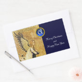 ANNUNCIATION ANGEL MONOGRAM, Blue Sapphire Rechthoekige Sticker (Envelop)