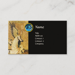 ANNUNCIATION ANGEL MONOGRAM, Blue Sapphire Visitekaartje
