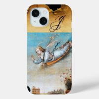 ANNUNCIATION ANGEL MONOGRAM, bruin perkament