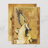 ANNUNCIATION ANGEL Parchment Briefkaart (Voorkant / Achterkant)