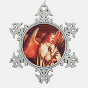 ANNUNCIATION ANGEL TIN SNEEUWVLOK ORNAMENT