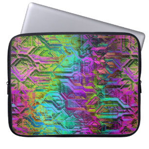 anodized titanium, rainbow holo: laptop sleeve