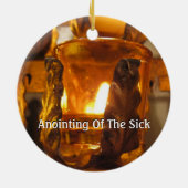 anoing van de zieke keramisch ornament (Achterkant)