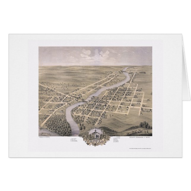 Anoka, carte panoramique de manganèse - 1869 (Devant horizontal)