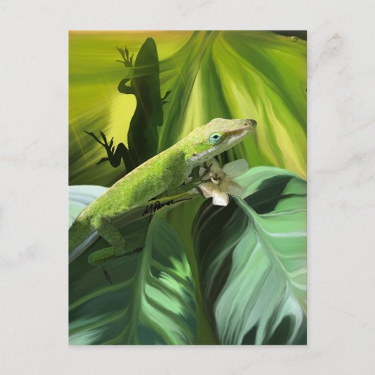 Anole Lizard Briefkaart (Voorkant)
