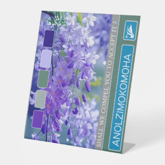 ANOLZIMOKOMOHA RECLAMEBORD MET VOETSTUK