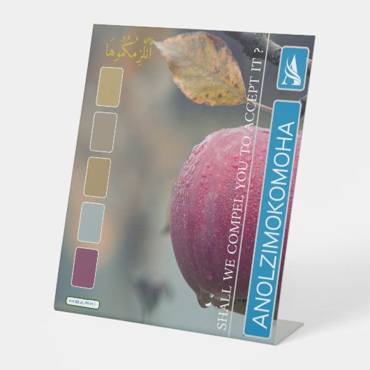 ANOLZIMOKOMOHA RECLAMEBORD MET VOETSTUK (Voorkant)