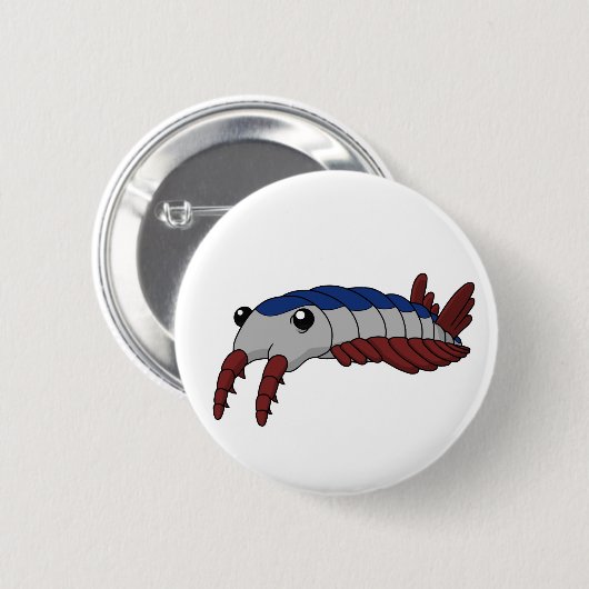 Anomalocaris - prehistorisch dier ronde button 5,7 cm (Voorkant /achterkant)