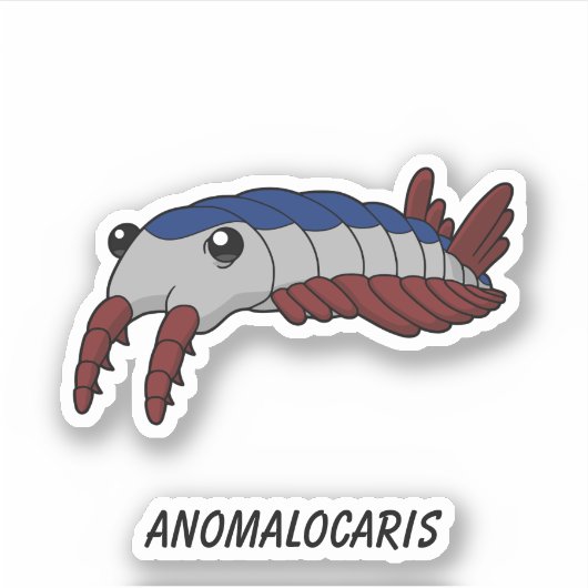 Anomalocaris - Prehistorisch Zee Creature Vinyl Sticker (Voorkant)