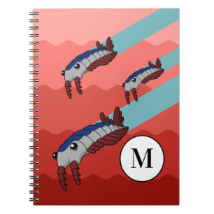 Anomalocaris zwerm- prehistorisch dier notitieboek