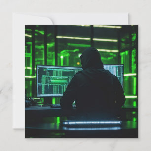Anoniem Coding Hacker Briefkaart