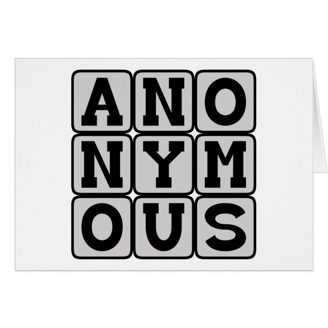 Anoniem, collectief (Voorkant Horizontaal)
