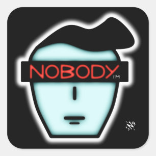 Anoniem Niemand Mysterieus Cartoon Gezicht Vierkante Sticker