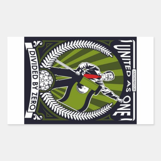 Anoniem Rechthoekige Sticker (Voorkant)