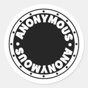 Anoniem Ronde Sticker