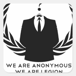 Anoniem Vierkante Sticker