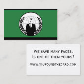 Anoniem Visitekaartje (Voorkant / Achterkant)