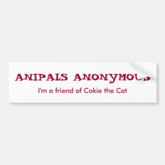 Anonieme anonieme Bumpersticker van Anipals
