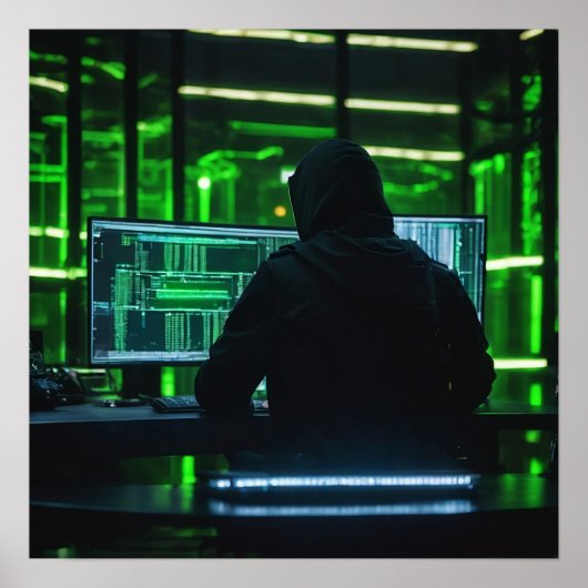 Anonieme Codering Hacker Poster (Voorkant)