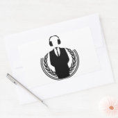Anonieme DJ Rechthoekige Sticker (Envelop)